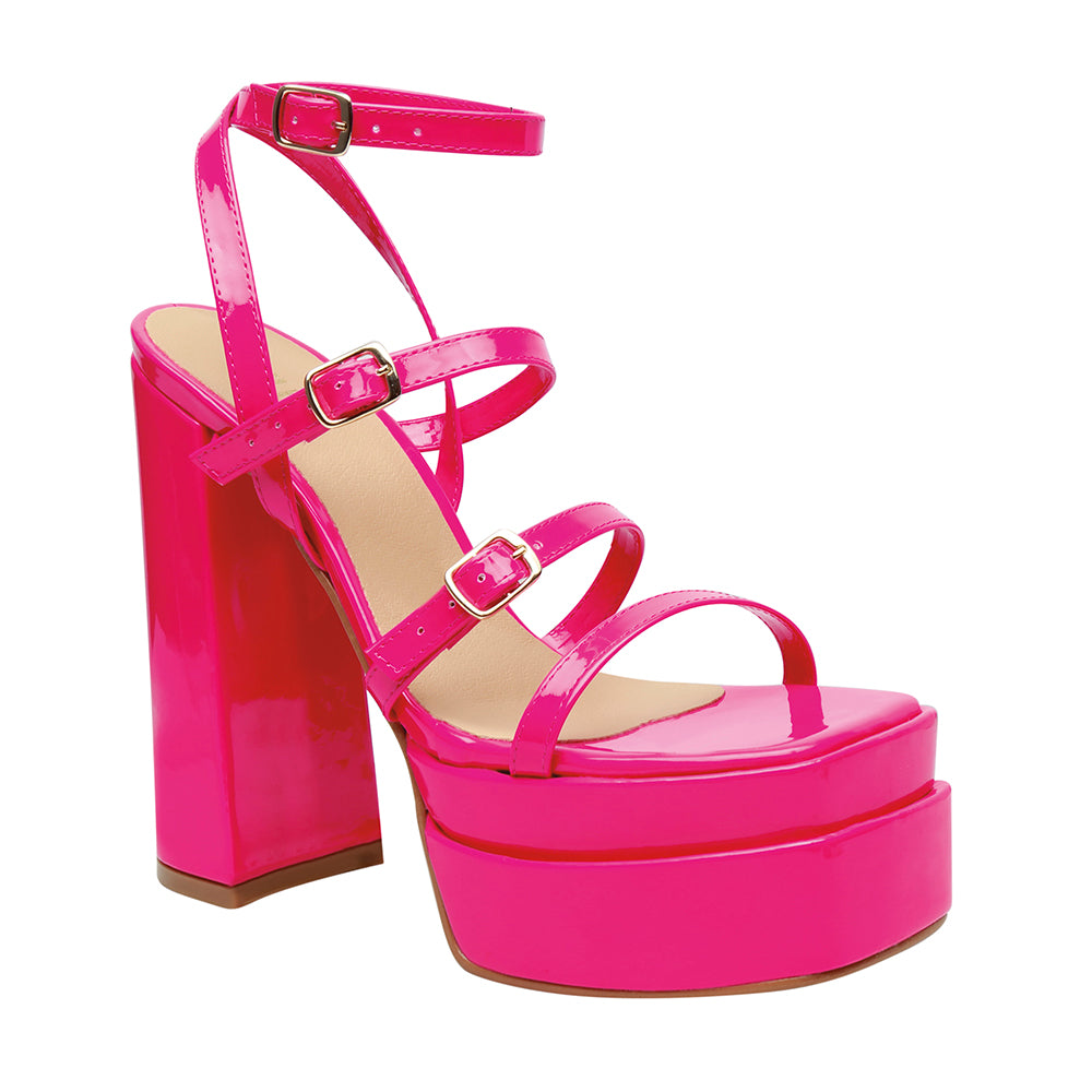 Sandalias Mujer Athena Rosa Ne n con Doble plataforma Sandalia D luca