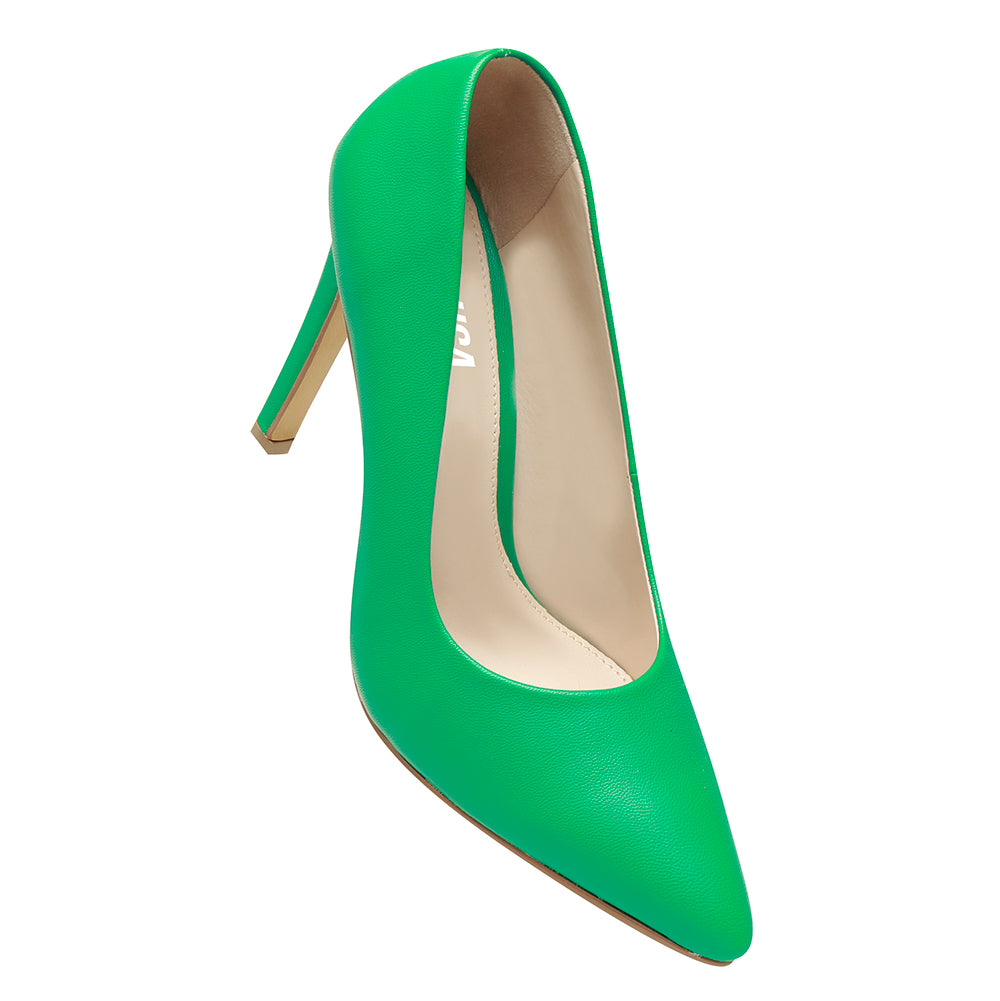 Zapatillas de mujer con tacón delgado Mariam Verde